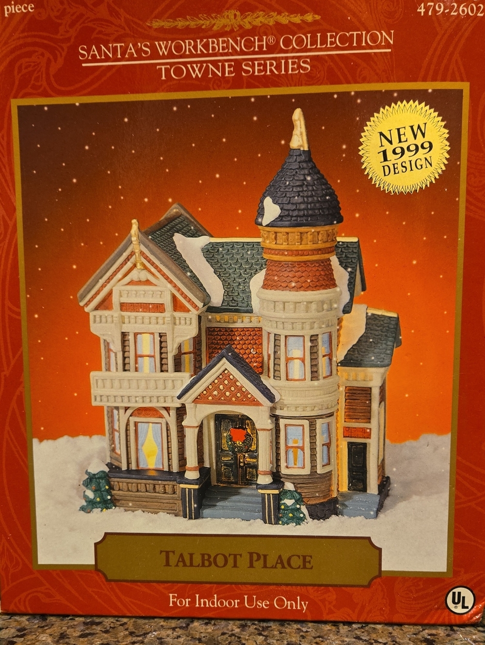 Vintage Santa's Workbench Collection Towne Series Talbot Place Village Piece